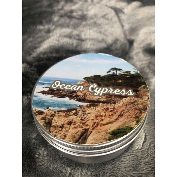 Cypress Other - Hand Poured Coconut Soy Candle Ocean Cypress Scent 4 Ounce Tin